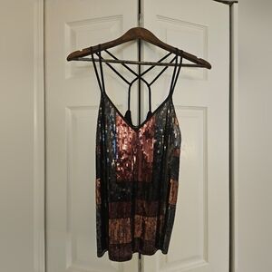 Express Sequin Tank, Size XS